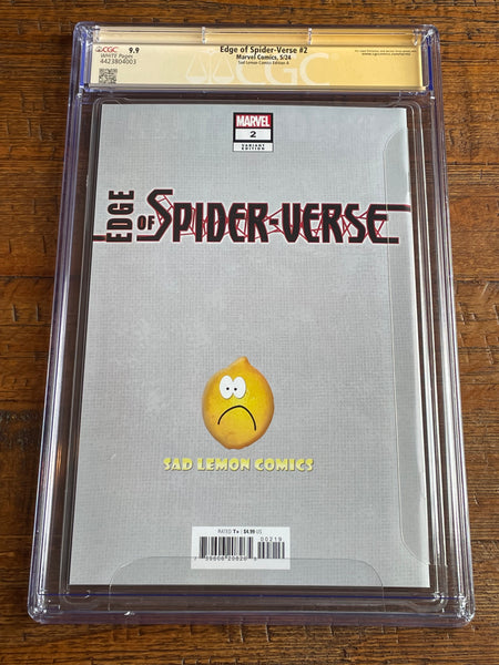 EDGE OF SPIDER-VERSE #2 CGC SS 9.9 INHYUK LEE SIGNED RED TRADE VARIANT-A SPOOKY-MAN NOT 9.8