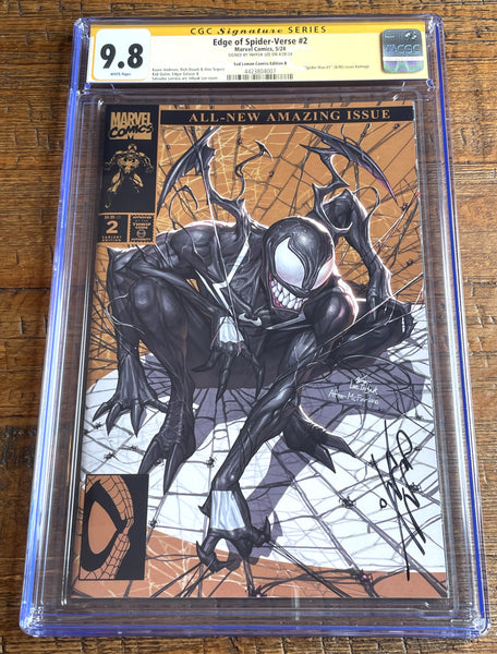 EDGE OF SPIDER-VERSE #2 CGC SS 9.8 INHYUK LEE SIGNED GOLD VARIANT-B SPOOKY-MAN