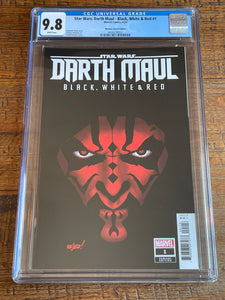 STAR WARS DARTH MAUL BLACK, WHITE & RED #1 CGC 9.8 MARQUEZ 1:25 RI INC VARIANT