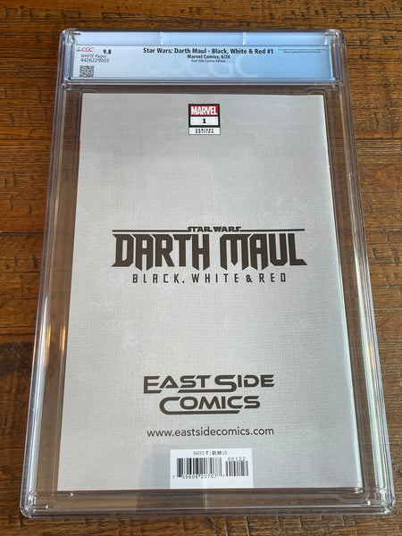 DARTH MAUL BLACK, WHITE & RED #1 CGC 9.8 RAHZZAH EXCL VARIANT LE TO 600 STAR WARS