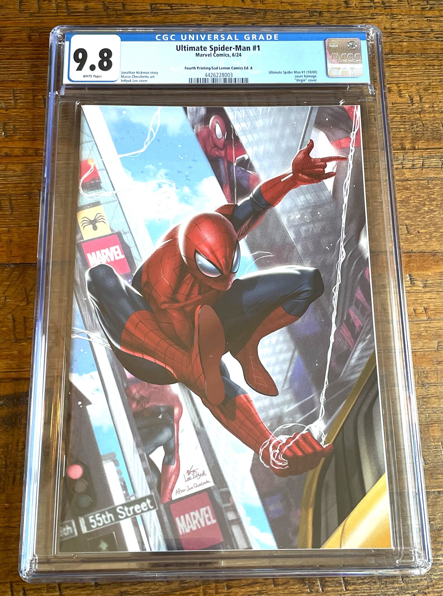 ULTIMATE SPIDER-MAN #1 CGC 9.8 INHYUK LEE RED & BLACK "VIRGIN" VARIANT OPTIONS LE TO 1000