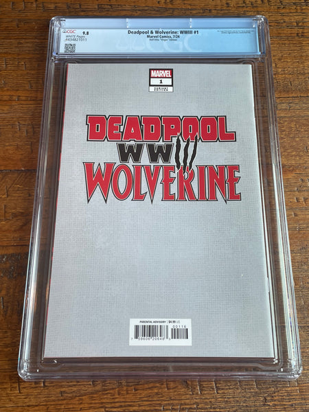 DEADPOOL & WOLVERINE WWIII #1 CGC 9.8 DELL OTTO 1:100 RI INCENTIVE "VIRGIN" VARIANT