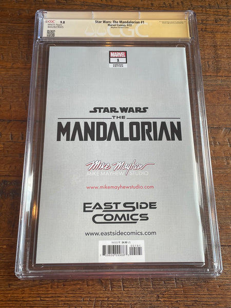 STAR WARS: THE MANDALORIAN #1 CGC SS 9.8 RODNEY BARNES SIGNED MIKE MAYHEW VARIANT