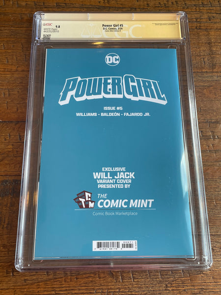 POWER GIRL #5 CGC SS 9.8 WILL JACK REMARK & SIGNED VIRGIN VARIANT-B