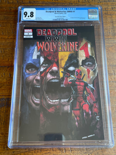 DEADPOOL & WOLVERINE WWIII #1 CGC 9.8 SKAN EXCL HOMAGE VARIANT LE TO 600