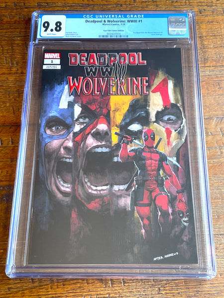 DEADPOOL & WOLVERINE WWIII #1 CGC 9.8 COA #001 SKAN EXCL VARIANT LE TO 600