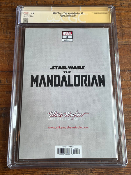 STAR WARS: THE MANDALORIAN #3 CGC SS 9.8 EMILY SWALLOW & BARNES SIGNED VARIANT