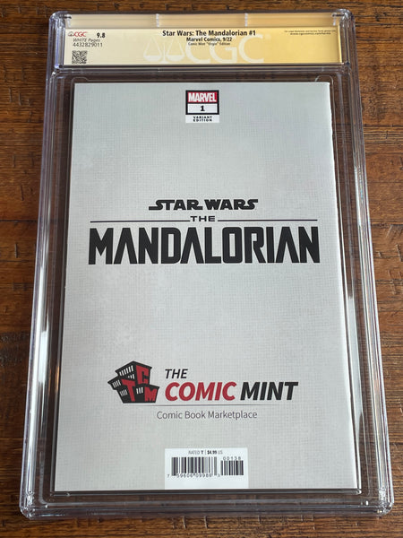 STAR WARS: THE MANDALORIAN #1 CGC SS 9.8 RODNEY BARNES SIGNED HANS VIRGIN VARIANT