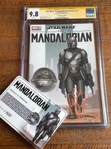 STAR WARS THE MANDALORIAN SEASON-2 #1 CGC SS 9.8 RODNEY BARNES SIGNED INHYUK LEE EXCL VARIANT