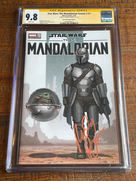 STAR WARS THE MANDALORIAN SEASON-2 #1 CGC SS 9.8 RODNEY BARNES SIGNED INHYUK LEE EXCL VARIANT