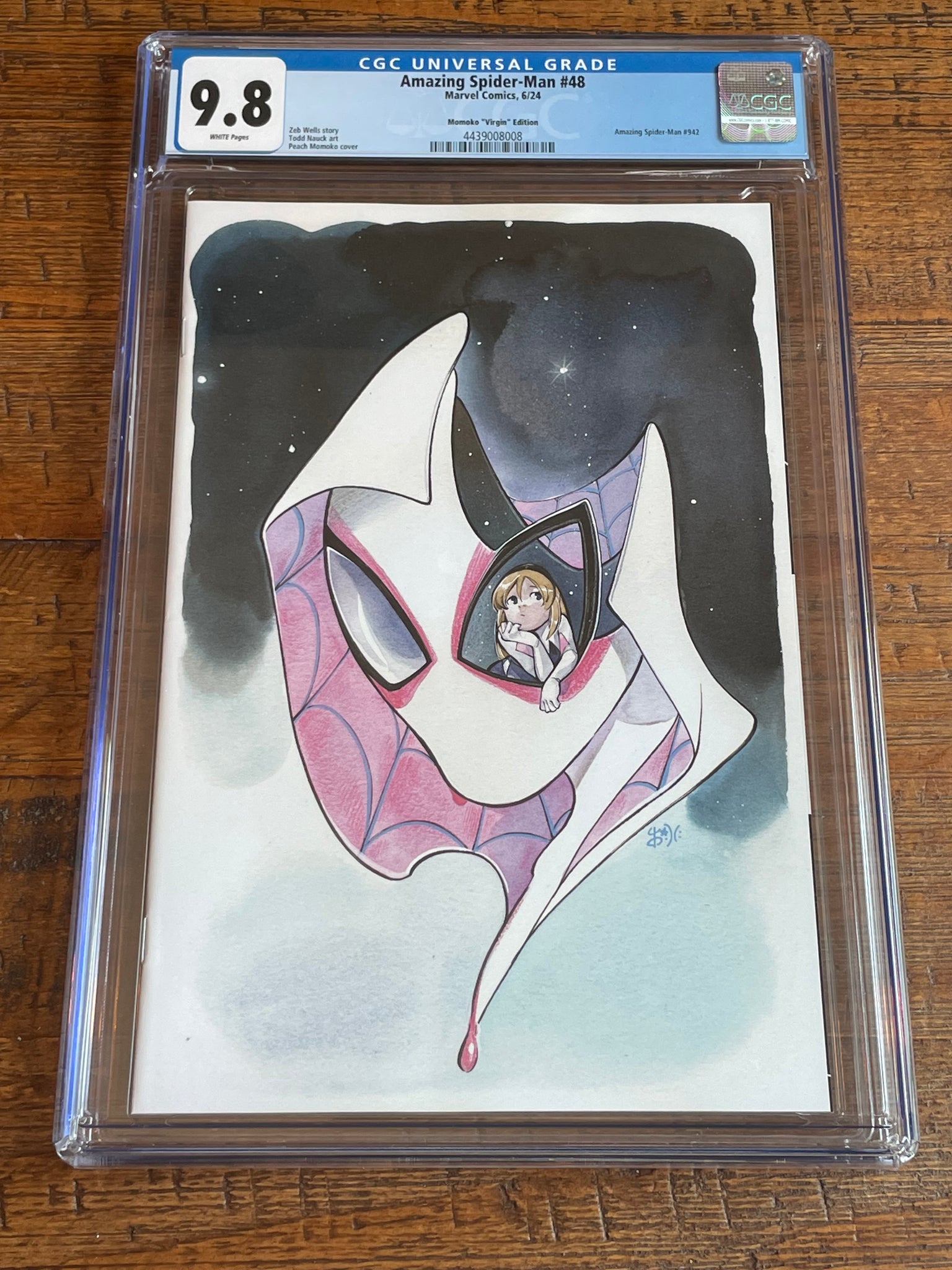 AMAZING SPIDER-MAN #48 CGC 9.8 PEACH MOMOKO 1:100 RI VIRGIN VARIANT SPIDER-GWEN