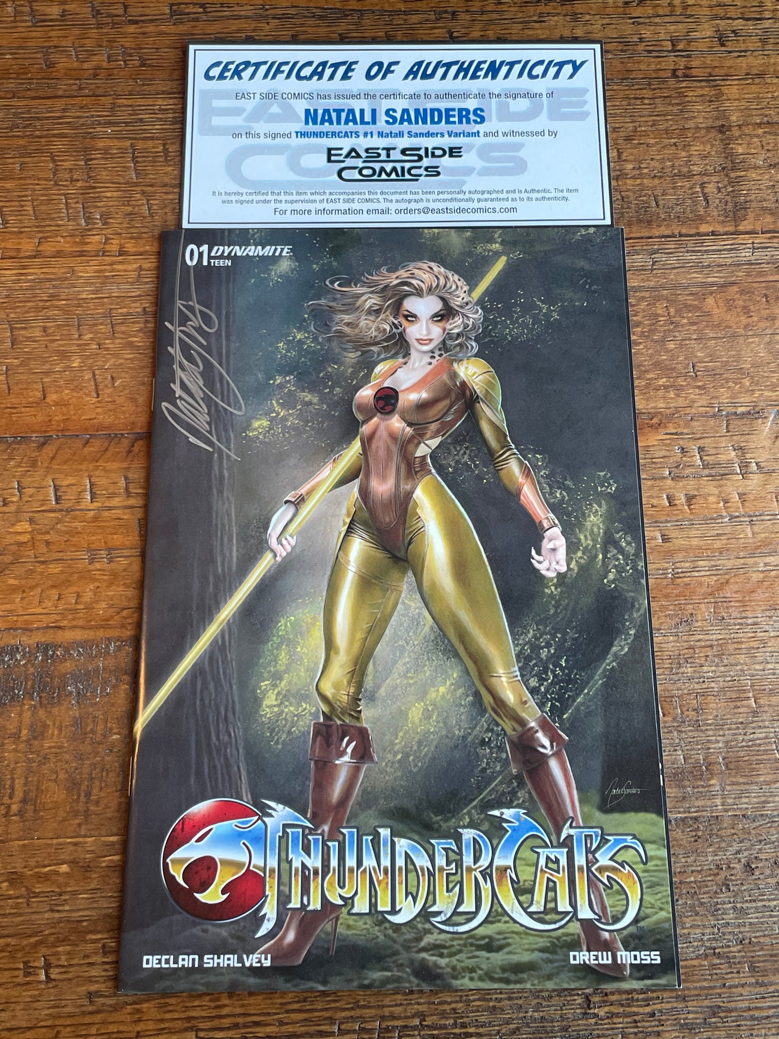 THUNDERCATS #1 NATALI SANDERS SIGNED W COA TRADE DRESS VARIANT-A