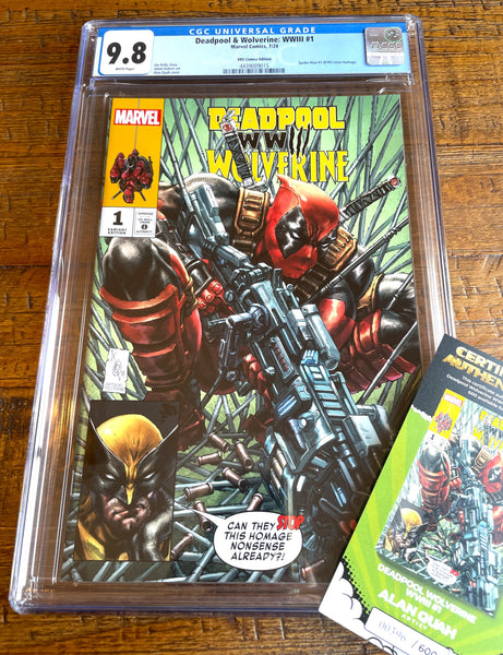 DEADPOOL & WOLVERINE WWIII #1 CGC 9.8 ALAN QUAH EXCL HOMAGE VARIANT LE TO 600