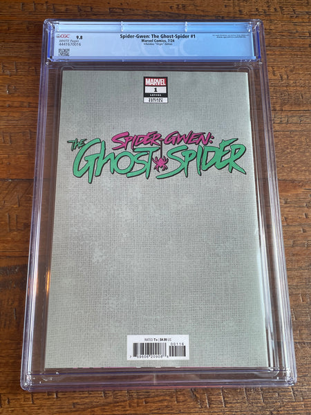 SPIDER-GWEN GHOST SPIDER #1 CGC 9.8 VILLALOBOS 1:50 RI VIRGIN VARIANT SPIDER-MAN