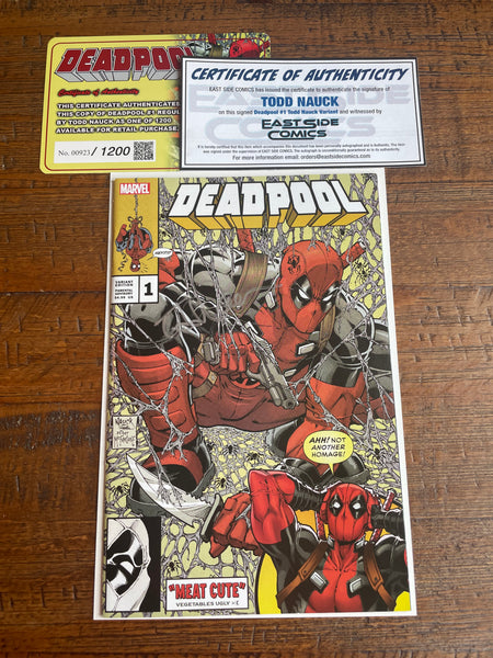 DEADPOOL #1 TODD NAUCK SIGNED W/COA COLOR & SILVER VARIANT-A & B