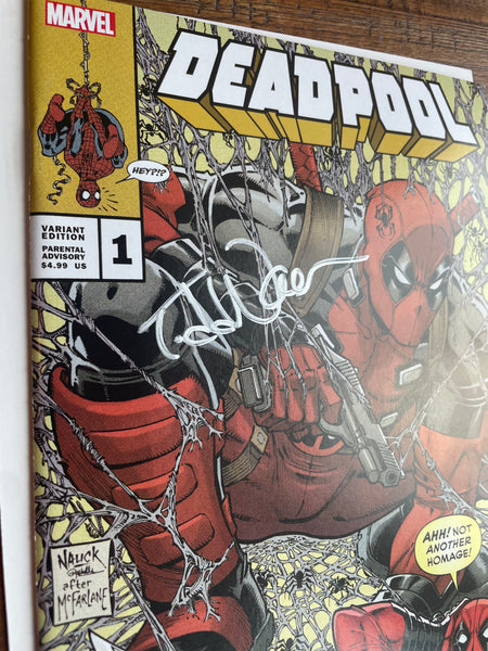 DEADPOOL #1 TODD NAUCK SIGNED W/COA COLOR & SILVER VARIANT-A & B