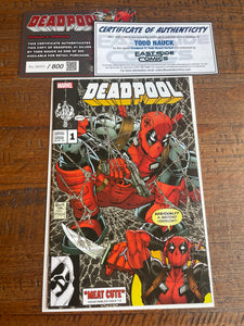 DEADPOOL #1 TODD NAUCK SIGNED W/COA COLOR & SILVER VARIANT-A & B