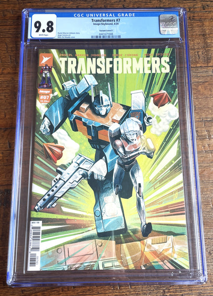 TRANSFORMERS #7 CGC 9.8 MIKE DEL MUNDO 1:100 RI INCENTIVE VARIANT IMAGE COMICS