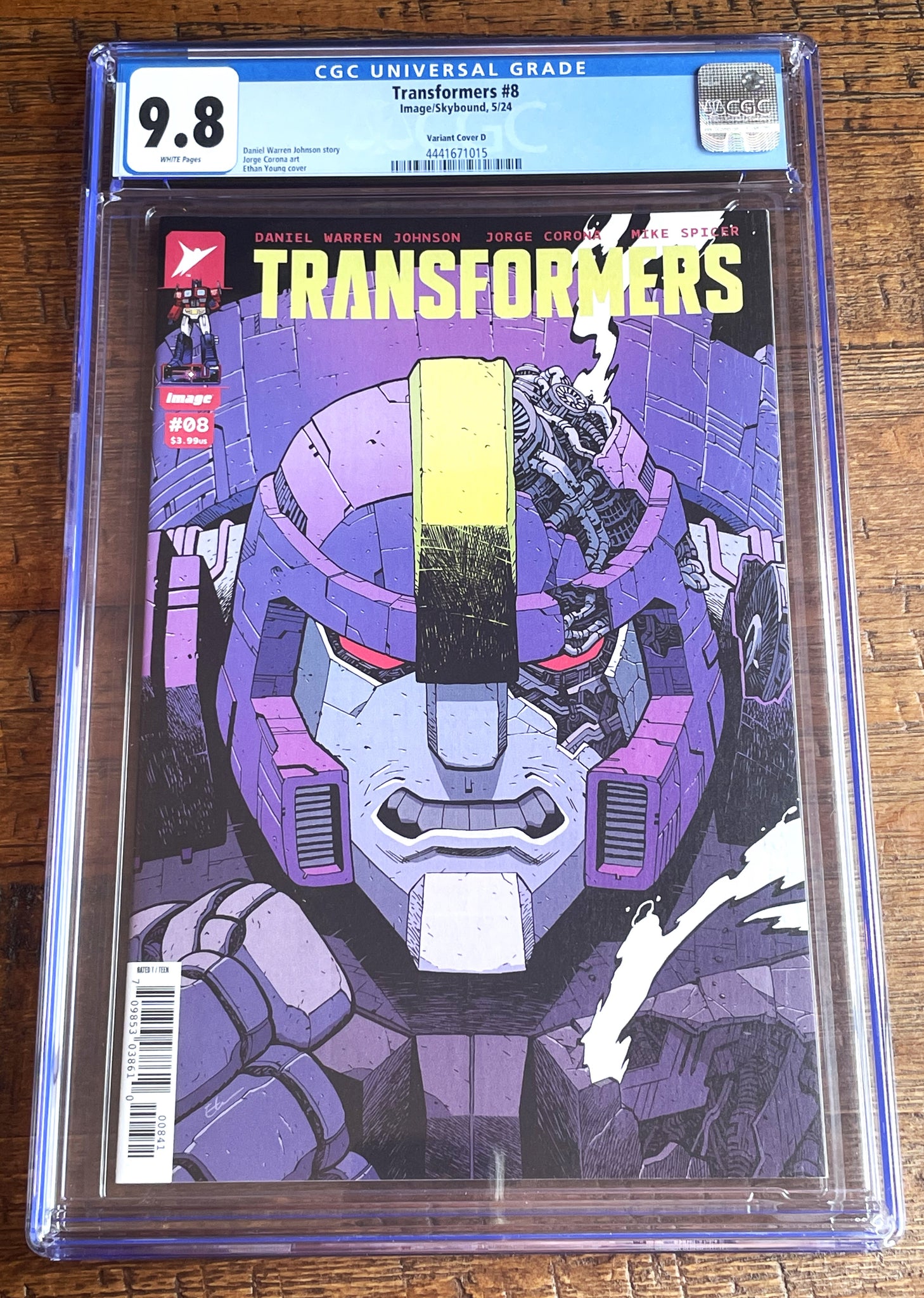 TRANSFORMERS #8 CGC 9.8 ETHAN YOUNG 1:25 RI INCENTIVE VARIANT IMAGE COMICS (Copy)