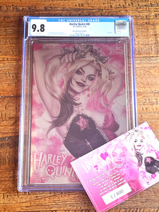 HARLEY QUINN #40 CGC 9.8 ARIEL DIAZ COA #001/800 EXCL "FOIL" VARIANT