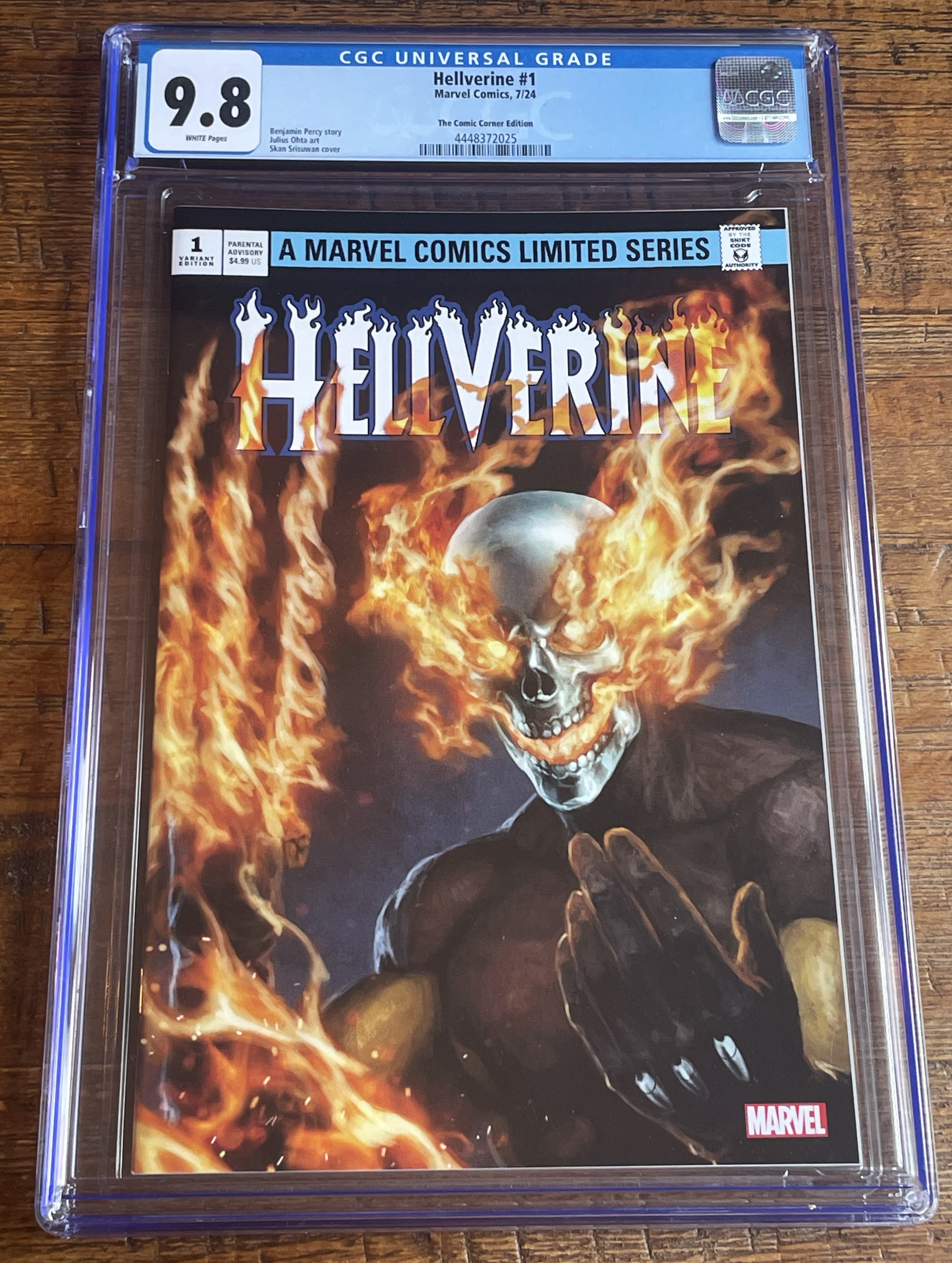 HELLVERINE #1 CGC 9.8 SKAN SRISUWAN EXCLUSIVE VARIANT LE TO 800 W