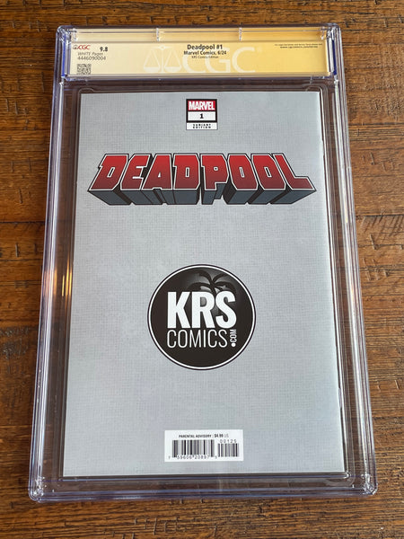 DEADPOOL #1 CGC SS 9.8 ROB LIEFELD & TODD NAUCK SIGNED WOLVERINE EXCL VARIANT