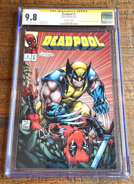 DEADPOOL #1 CGC SS 9.8 TODD NAUCK SIGNED WOLVERINE EXCL VARIANT