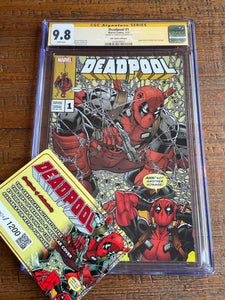 DEADPOOL #1 CGC SS 9.8 TODD NAUCK SIGNED HOMAGE COLOR & SILVER VARIANTS