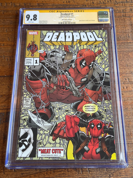 DEADPOOL #1 CGC SS 9.8 TODD NAUCK SIGNED HOMAGE COLOR & SILVER VARIANTS