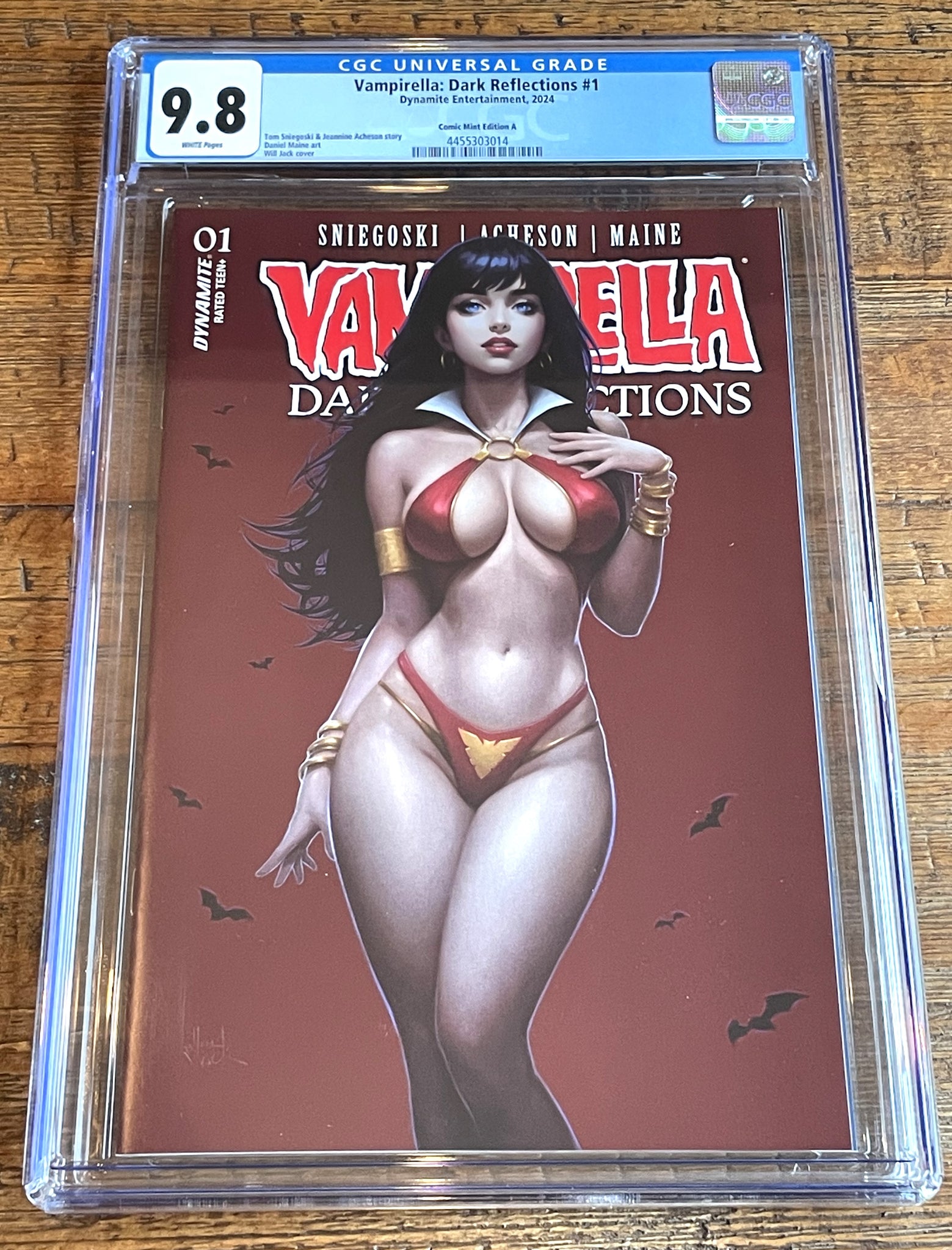 VAMPIRELLA DARK REFLECTIONS #1 CGC 9.8 WILL JACK TRADE & VIRGIN VARIANT OPTIONS