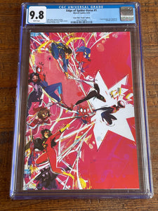 EDGE OF SPIDER-VERSE #1 CGC 9.8 NICOLETTA BALDARI C2E2 EXCL "VIRGIN" VARIANT LE 400