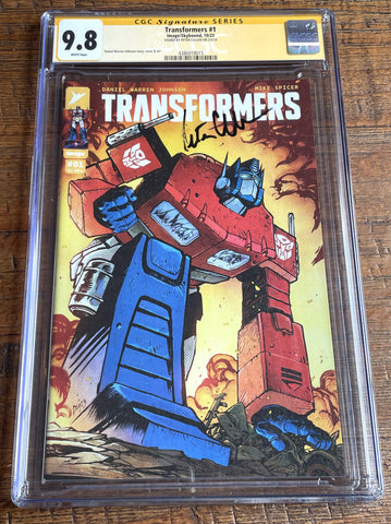 TRANSFORMERS #1 CGC SS 9.8 PETER CULLEN SIGNED COVER-A FIRST PT VARIANT OPTIMUS PRIME