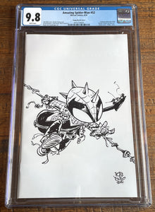 AMAZING SPIDER-MAN #52 CGC 9.8 SKOTTIE YOUNG 1:50 RI INC B&W VIRGIN VARIANT