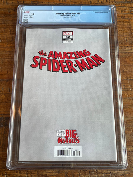 AMAZING SPIDER-MAN #52 CGC 9.8 SKOTTIE YOUNG 1:50 RI INC B&W VIRGIN VARIANT