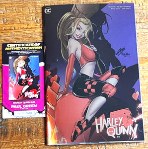 HARLEY QUINN #41 PAUL GREEN EXCL "FOIL" VARIANT LE TO 500 W/ COA