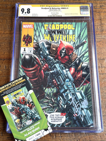 DEADPOOL & WOLVERINE WWIII #1 CGC SS 9.8 ALAN QUAH SIGNED EXCL VARIANT LE TO 600