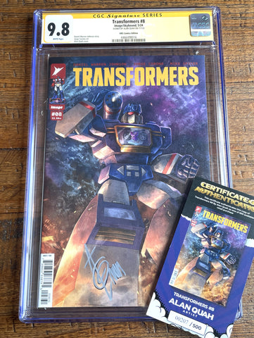 TRANSFORMERS #8 CGC SS 9.8 ALAN QUAH SIGNED SOUNDWAVE EXCL VARIANT