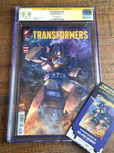 TRANSFORMERS #8 CGC SS 9.9 ALAN QUAH SIGNED SOUNDWAVE EXCL VARIANT NOT 9.8