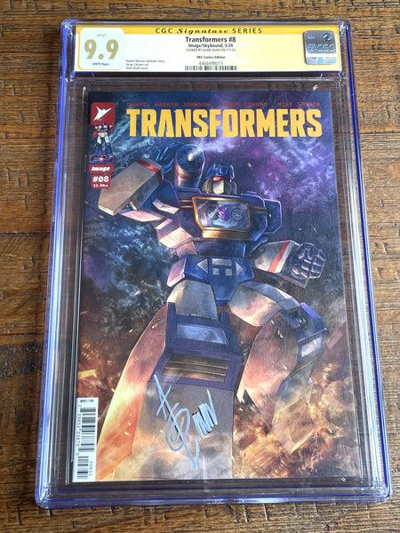 TRANSFORMERS #8 CGC SS 9.9 ALAN QUAH SIGNED SOUNDWAVE EXCL VARIANT NOT 9.8