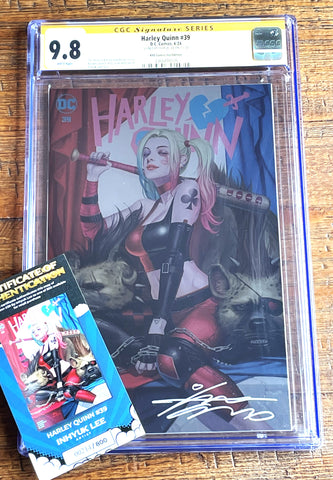 HARLEY QUINN #39 CGC SS 9.8 INHYUK LEE SIGNED EXCL "FOIL" VARIANT LTD TO 800