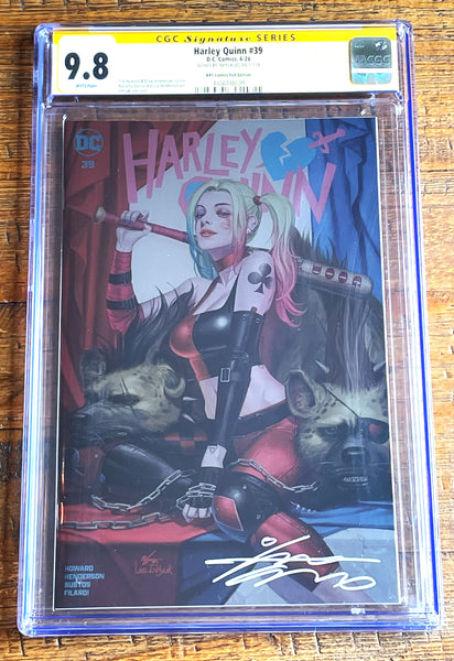 HARLEY QUINN #39 CGC SS 9.8 INHYUK LEE SIGNED EXCL "FOIL" VARIANT LTD TO 800