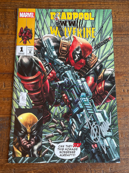 DEADPOOL & WOLVERINE WWIII #1 ALAN QUAH SIGNED EXCL HOMAGE VARIANT LE TO 600