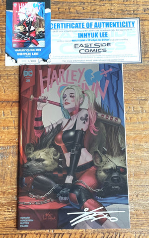 HARLEY QUINN #39 INHYUK LEE SIGNED EXCL "FOIL" VARIANT LE TO 800 W/ COA