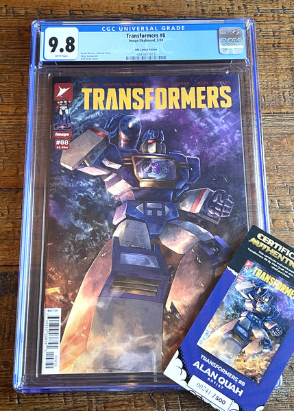 TRANSFORMERS #8 CGC 9.8 ALAN QUAH SOUNDWAVE EXCLUSIVE VARIANT LE TO 500 G.I. JOE