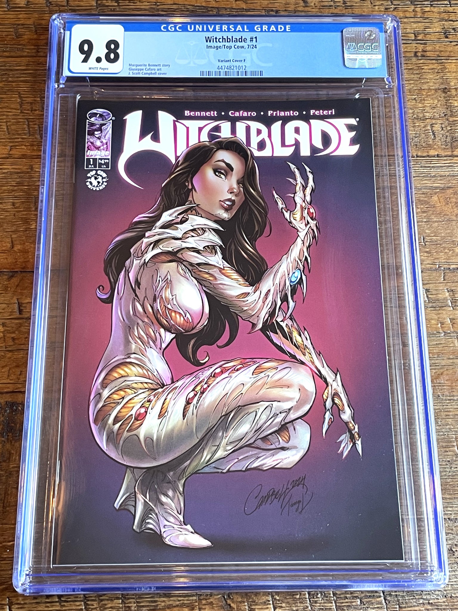 WITCHBLADE #1 CGC 9.8 J SCOTT CAMPBELL 1:50 RI INCENTIVE VARIANT-F