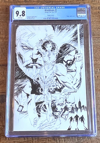 WITCHBLADE #1 CGC 9.8 MARC SILVESTRI 1:250 RI INCENTIVE "B&W" VARIANT-H