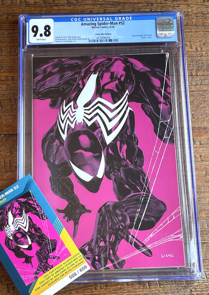 AMAZING SPIDER-MAN #52 CGC 9.8 JOHN GIANG SDCC EXCL "PINK" VIRGIN VARIANT LTD 600