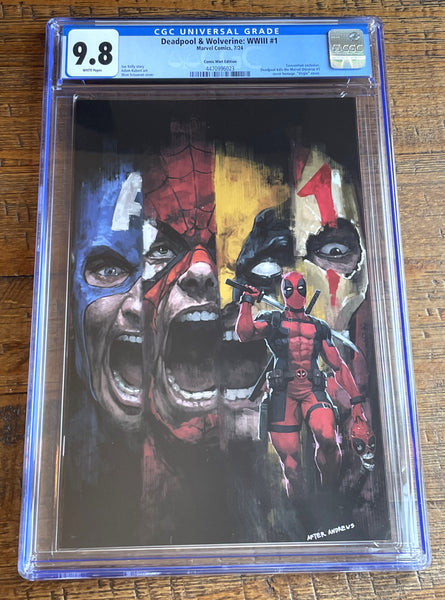 DEADPOOL & WOLVERINE WWIII #1 CGC 9.8 SKAN SDCC EXCL VIRGIN VARIANT LTD 600