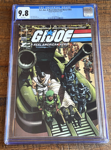 G.I. JOE A REAL AMERICAN HERO #302 CGC 9.8 KUBERT COVER-A SNAKE-EYES VARIANT