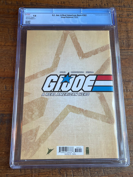 G.I. JOE A REAL AMERICAN HERO #302 CGC 9.8 KUBERT COVER-A SNAKE-EYES VARIANT